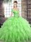 Pretty Off The Shoulder Neckline Beading and Ruffles Quinceanera Dresses Sleeveless Lace Up