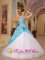 Rochdale Greater Manchester Sexy Sweetheart Princess Aqua Blue and White Quinceanera Dress For Sweet 16 In Yuma