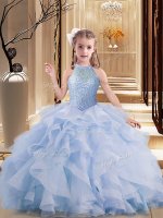 Ball Gowns Sleeveless Lavender Winning Pageant Gowns Brush Train Lace Up(SKU PAG1200-8BIZ)