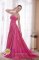 North Miami FL Gorgeous Quinceanera Dama Dress Hot Pink A-Line / Princess Sweetheart Court Train Taffeta Beading