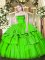 Simple Sleeveless Zipper Floor Length Ruffled Layers Ball Gown Prom Dress