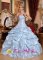 Cross Plains TX Elegant Light Blue Ball Gown Quinceanera Dress With Appliques and Pick-ups