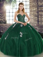 Sleeveless Beading and Appliques Lace Up Sweet 16 Dress