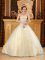Eagle Idaho/ID Elegant Beading Light Yellow Quinceanera Dress For Sweetheart Satin and Organza A-line Gowns