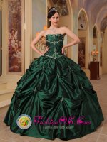 Great Asby Cumbria Custom Made Latest Hunter strapless Green Quinceanera Dress