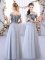 Flirting Grey Lace Up Off The Shoulder Appliques Quinceanera Court Dresses Tulle Sleeveless