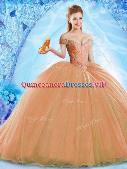Spectacular Sleeveless Brush Train Lace Up Beading Quinceanera Gowns - Click Image to Close