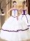 Exceptional Sweetheart Sleeveless Lace Up Quinceanera Gowns White Organza