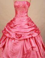 Beautiful ball gown strapless floor-length taffeta watermelon appliques quinceanera dresses FA-X-074(SKU FAo14X33)