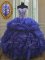 Stylish Royal Blue Vestidos de Quinceanera Military Ball and Sweet 16 and Quinceanera with Beading and Ruffles Sweetheart Sleeveless Lace Up