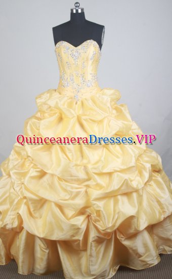 Mexican Luxurious Ball Gown Sweetheart Floor-length Yellow Quinceanera Dress LZ426023 - Click Image to Close
