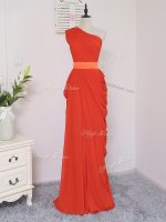 Charming Sleeveless Floor Length Pick Ups Zipper Quinceanera Court Dresses with Coral Red(SKU SWBD014BIZ)
