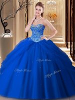 Deluxe Floor Length Royal Blue Sweet 16 Dress Sweetheart Sleeveless Lace Up(SKU SJQDDT903002-4BIZ)