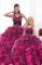 Sleeveless Lace Up Floor Length Beading and Appliques and Ruffles Sweet 16 Dress