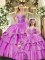 Custom Fit Sweetheart Sleeveless Taffeta Quinceanera Dresses Beading and Ruffled Layers Lace Up