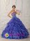 Wholesale beautiful Royal Blue and Purple Ruffles Appliques Decaorate Bust Quinceanera Gowns For Sweet 16 In Goodyear AZ　