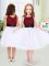 Scoop Sleeveless Zipper Little Girls Pageant Dress White Organza