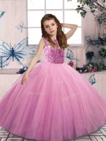 Lilac Sleeveless Tulle Lace Up Little Girl Pageant Dress for Party and Wedding Party(SKU PAG1191-7BIZ)