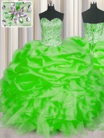 Gorgeous Sleeveless Beading and Ruffles and Pick Ups Lace Up Sweet 16 Dress(SKU PSSW0411-6BIZ)