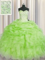 Hot Selling Sweetheart Sleeveless Lace Up 15 Quinceanera Dress Organza