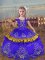 Amazing Floor Length Ball Gowns Sleeveless Blue Pageant Dress Lace Up