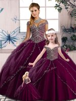 Best Quinceanera Gown Purple for Sweet 16 and Quinceanera with Beading Brush Train