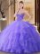Affordable Lavender Sleeveless Floor Length Beading Lace Up Ball Gown Prom Dress
