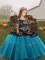 Great Ball Gowns Little Girls Pageant Dress Wholesale Teal Straps Organza Sleeveless Floor Length Lace Up