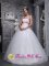 Alba TX Beading And Appliques Decorate Tulle White Romantic Quinceanera Dress