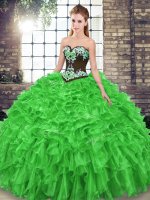 Artistic Ball Gowns Sleeveless Vestidos de Quinceanera Sweep Train Lace Up