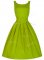 Top Selling Olive Green Sleeveless Ruching Knee Length Quinceanera Court Dresses