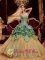 Somerset Pennsylvania/PA Remarkable Olive Green Pick-ups Beading Strapless Quinceanera Dress With Taffeta and Tulle