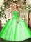 Delicate Tulle Lace Up 15th Birthday Dress Sleeveless Floor Length Beading