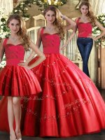 Gorgeous Tulle Sleeveless Floor Length Quince Ball Gowns and Appliques