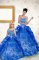 Shining Floor Length Royal Blue Sweet 16 Dress Taffeta Sleeveless Beading and Embroidery and Pick Ups