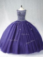 Purple Scoop Zipper Beading Quinceanera Gown Sleeveless(SKU PSSW0955-1BIZ)
