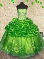 Glorious Organza Strapless Sleeveless Lace Up Beading and Embroidery 15th Birthday Dress in(SKU PSSW0237-3BIZ)