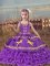 Customized Lavender Straps Lace Up Beading and Embroidery and Ruffled Layers Pageant Gowns For Girls Sleeveless