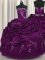 Best Floor Length Purple Sweet 16 Dresses Taffeta Sleeveless Beading and Embroidery and Pick Ups