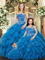 High Quality Sleeveless Beading and Ruffles Lace Up Vestidos de Quinceanera(SKU SJQDDT1493002-LGBIZ)