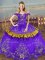 Floor Length Purple 15 Quinceanera Dress Off The Shoulder Sleeveless Lace Up