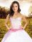 White Lace Up Sweetheart Beading Quinceanera Dress Tulle Sleeveless