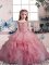 Exquisite Sleeveless Beading and Ruffles Lace Up Pageant Gowns For Girls