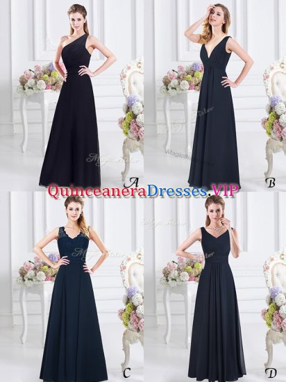 Unique One Shoulder Sleeveless Chiffon Court Dresses for Sweet 16 Ruching Side Zipper - Click Image to Close