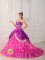 Hot Pink Ruffles Layered Quinceanera Dress With Appliques and Lace in Paragould Arkansas/AR