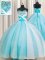 Edgy Organza Sleeveless Floor Length Quinceanera Dress and Beading