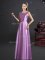 Lilac Straps Neckline Bowknot Quinceanera Court of Honor Dress Sleeveless Zipper
