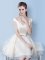 Beautiful Knee Length A-line Cap Sleeves White Quinceanera Court Dresses Lace Up