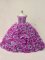 Multi-color Sleeveless Brush Train Beading and Ruffles Sweet 16 Dresses