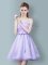 Sleeveless Ruching and Bowknot Zipper Quinceanera Court of Honor Dress